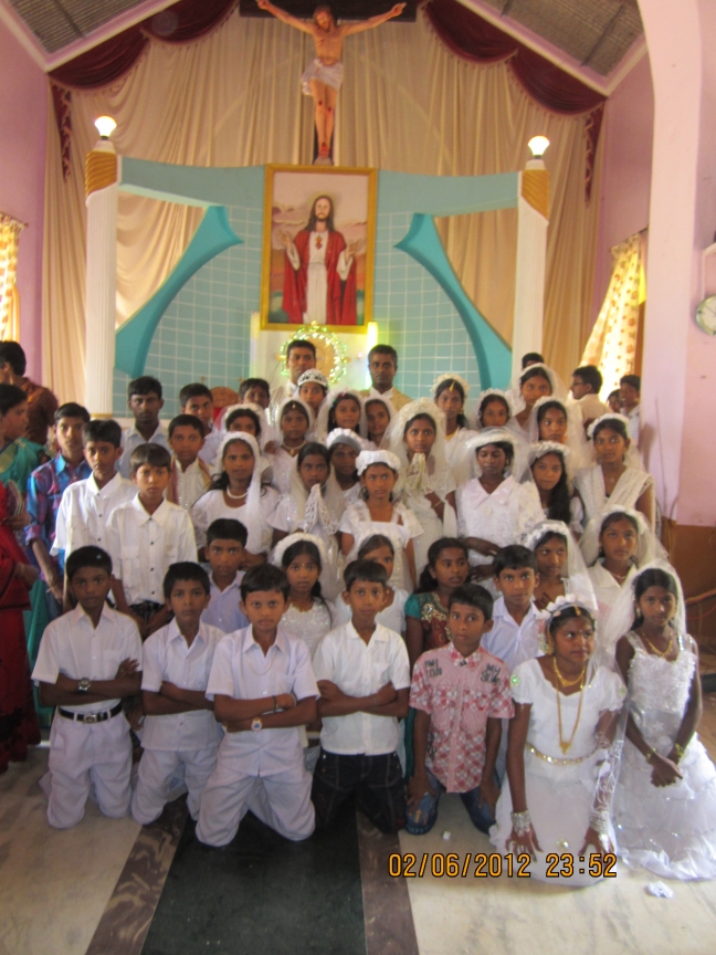 First Communion in Vatluru, India