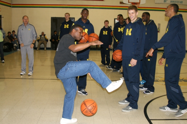 SLC resident shows off basketball skills