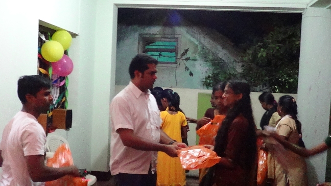 Fr. Soosai delivers gifts